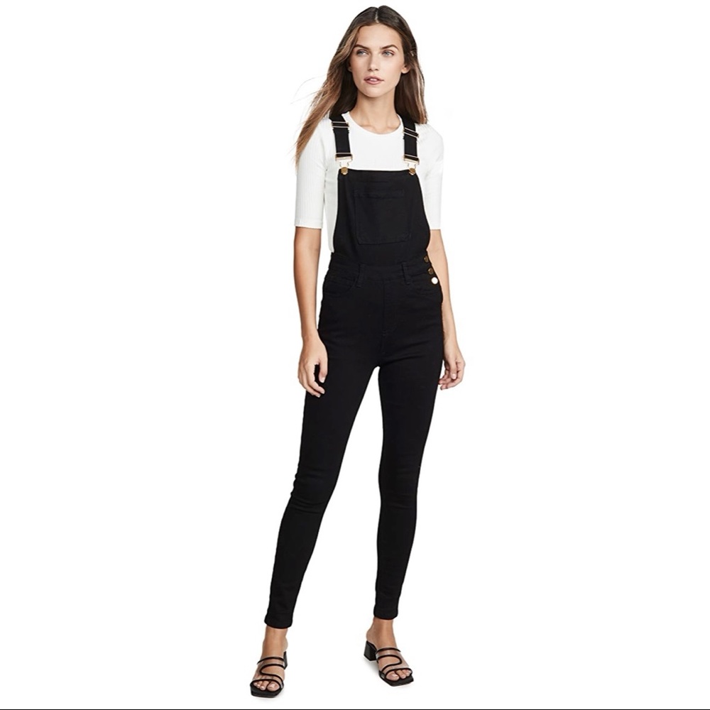 Second Skin Overalls SSO High Rise Skinny in Black